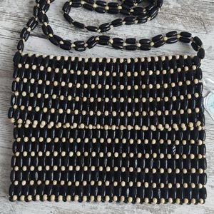 🟪NWT Sigrid Olsen Wood Beaded Crossbody